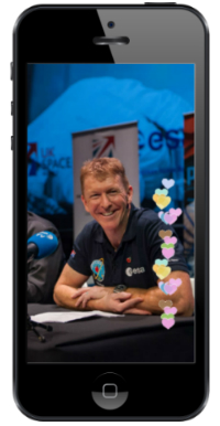 Mock-up of how the Tim Peake Periscope appeared on a smart phone