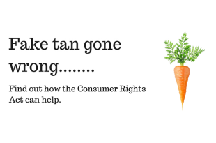 Fake tan gone wrong infographic featuring a picture of a carrot